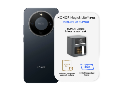 Honor Magic8 Lite 8/256GB Midnight Black (15.01.-28.2.2026.) + POKLON UZ PRIJAVU