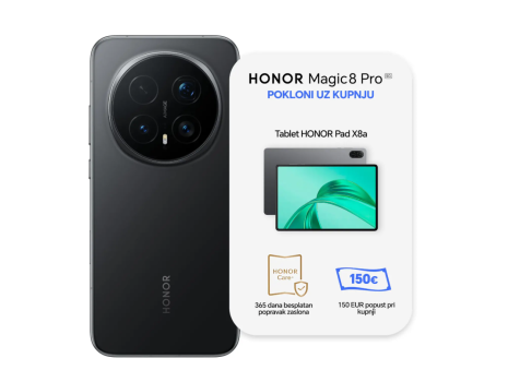Honor Magic8 Pro 12/512GB Black (15.01.-28.2.2026.) + POKLON UZ PRIJAVU