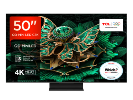 50C7K, 4K, QD-Mini LED, GOOGLE TV, 144Hz, B&O