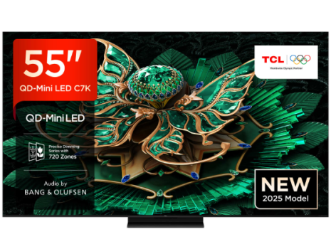 55C7K, 4K, QD-Mini LED, GOOGLE TV, 144Hz, B&O