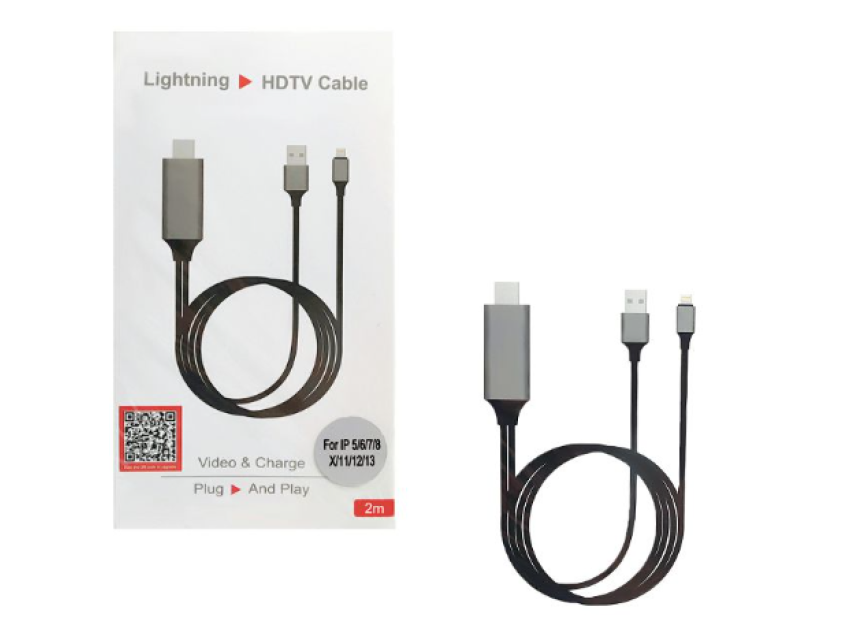 MM ADAPTER IPHONE LIGHTNING-HDMI TV 2met