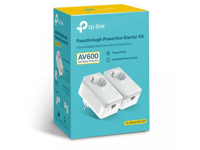 TP-Link PA4010P 600Mbps POWERLINE-UTIČNI
